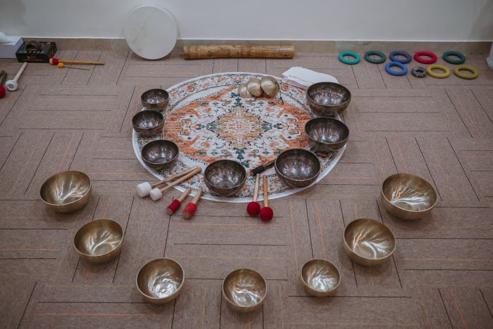 Founder Samir teaching chakra alignment